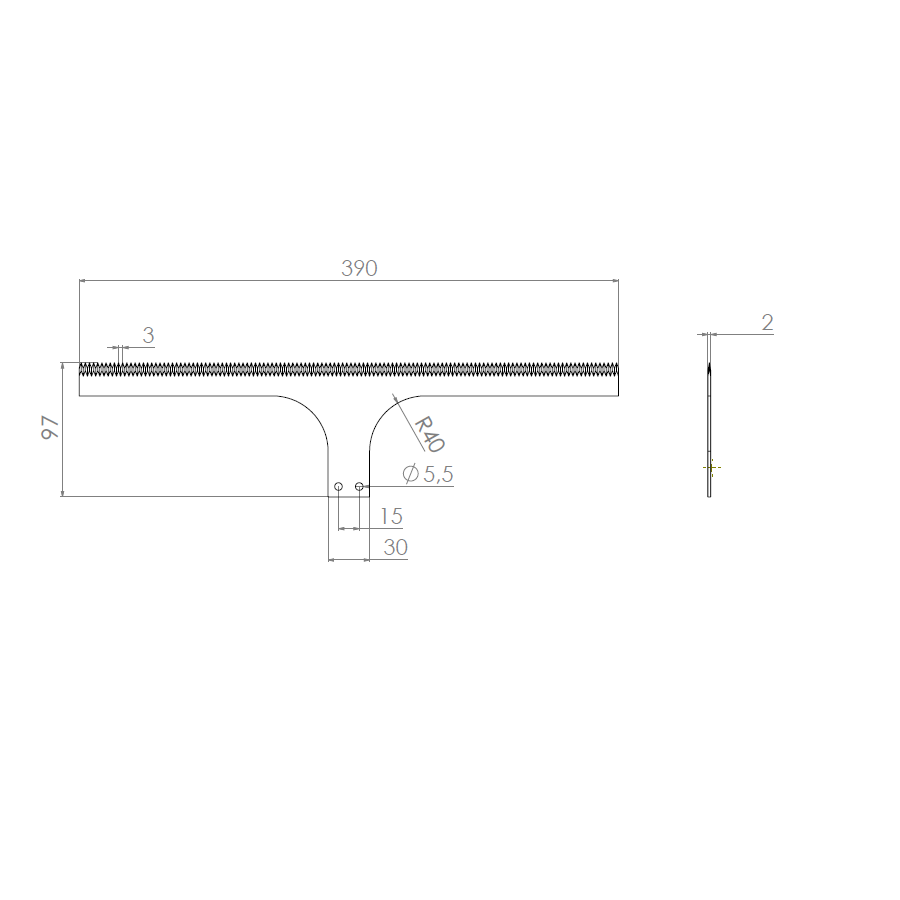  Artikelbild 2 des Artikels “Maschinenmesser 390 x 97 x 2 “